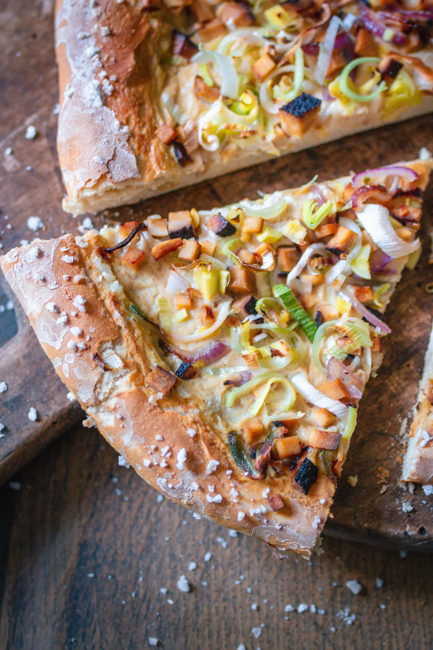 Vegane Brezel-Pizza