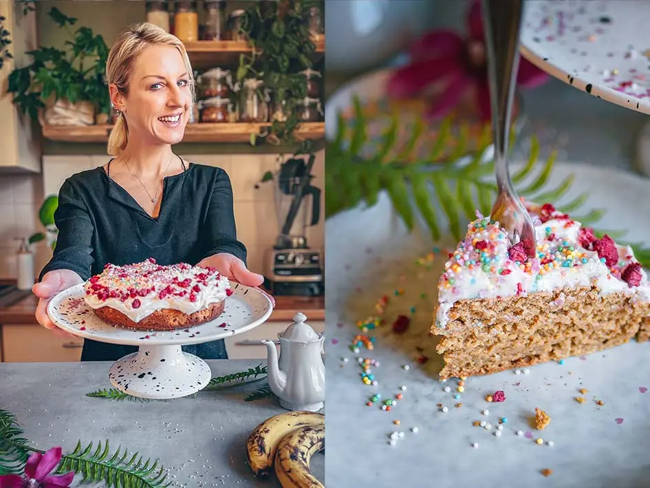 Lea Green backt einen veganen Valentinskuchen Last Minuten