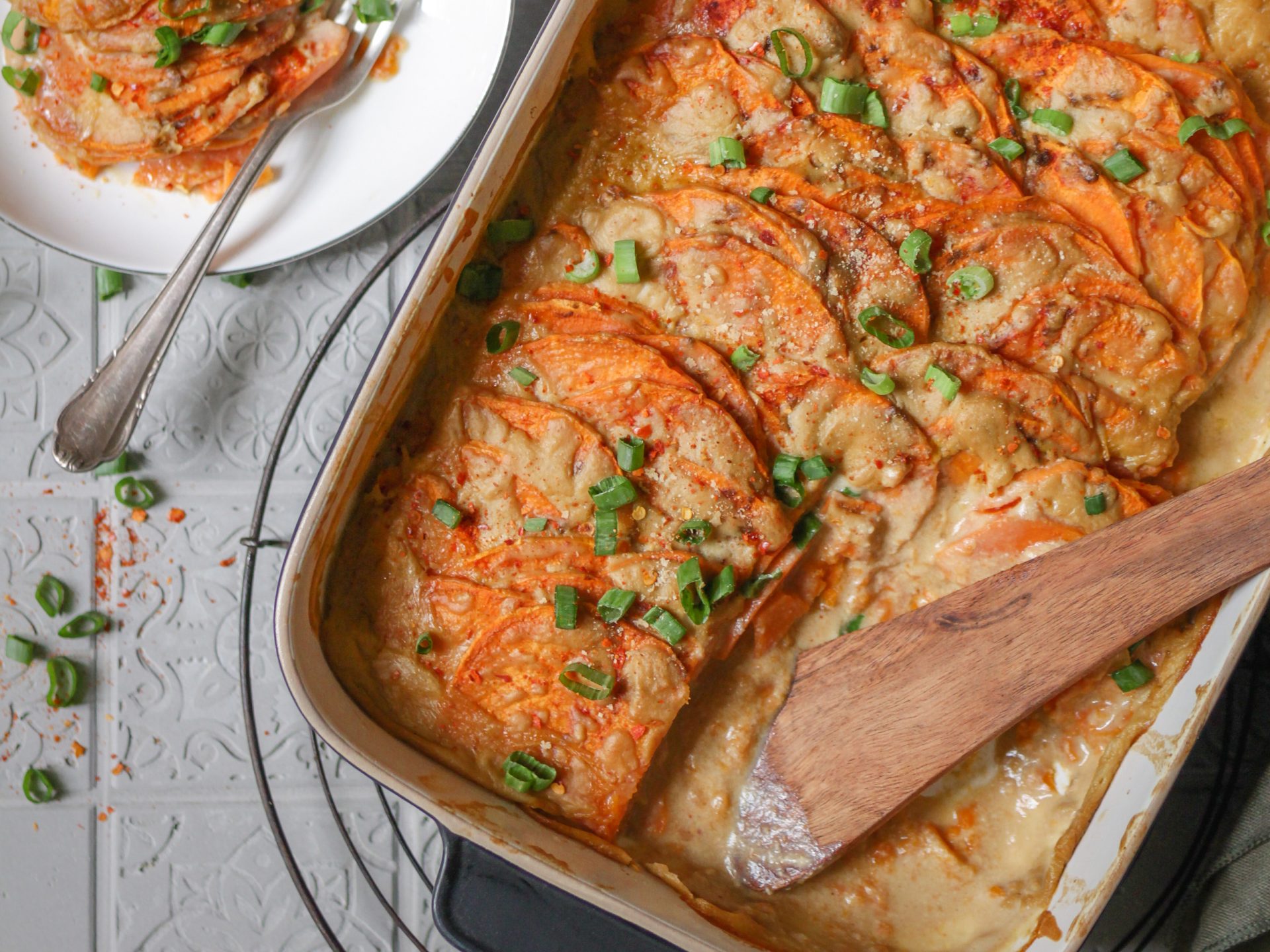 Veganes Süßkartoffelgratin Lea Green