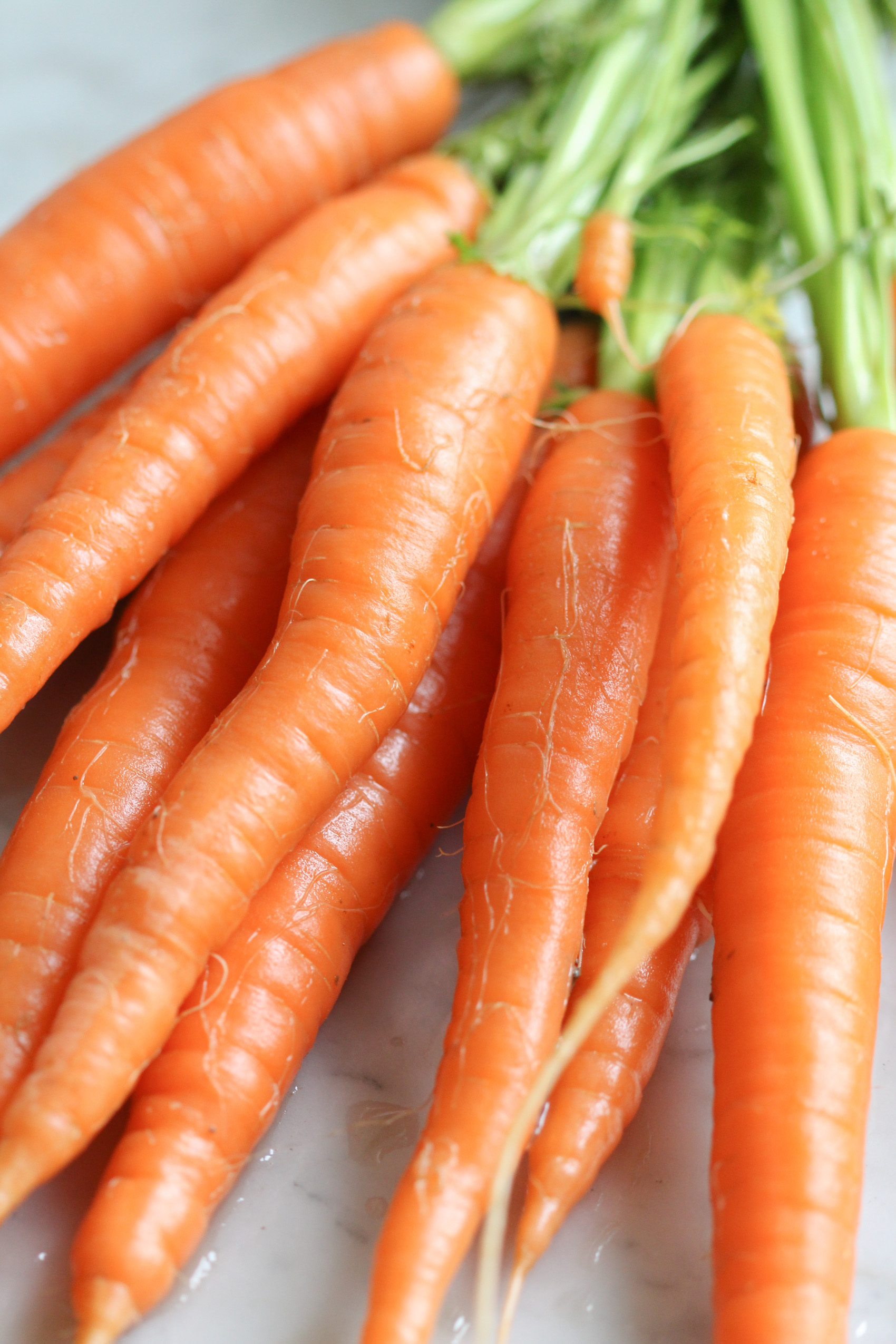 Ein Bund Karotten, nahaufname, Möhren, Mohrrübe