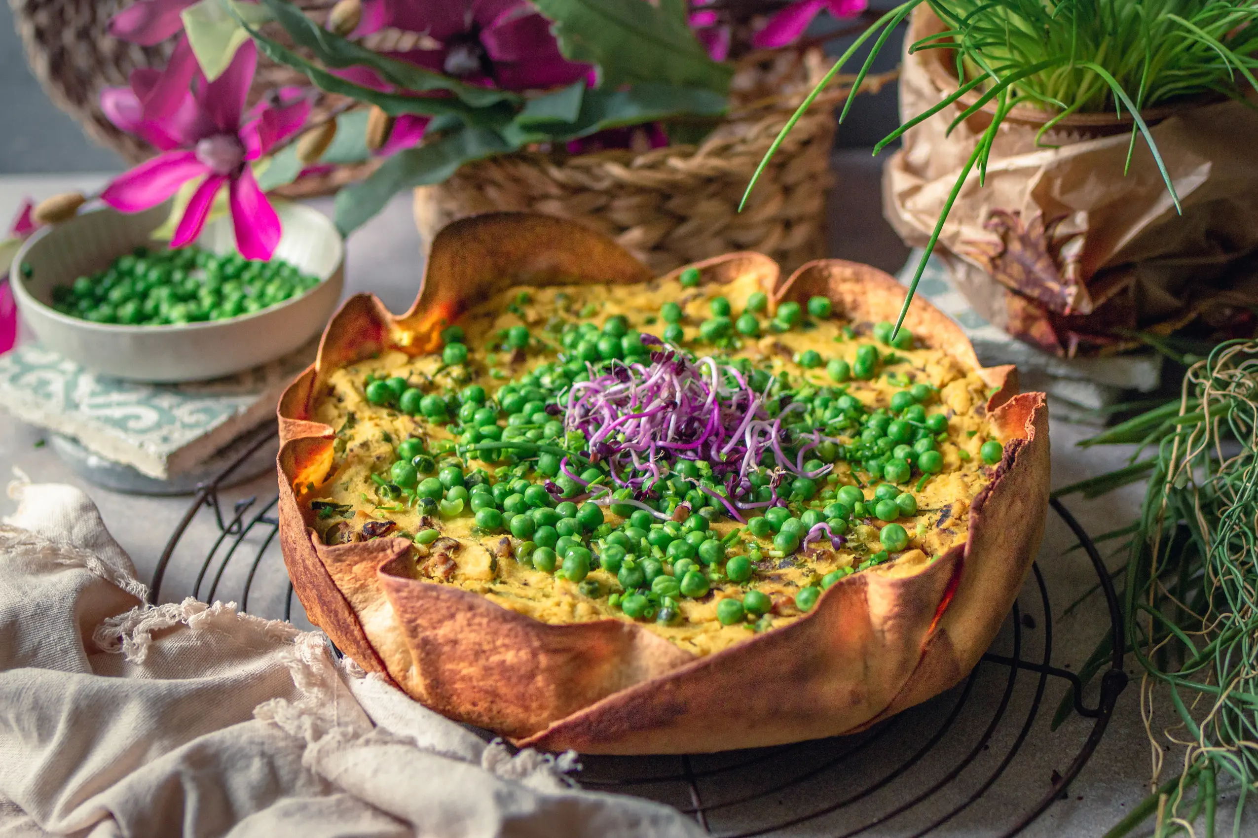 Vegane Tortilla Quiche für vegane Ostern