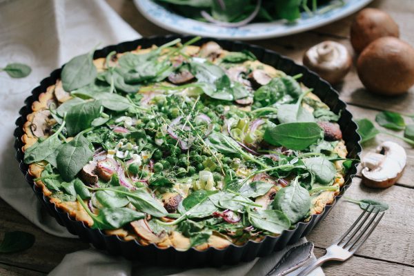 Veganer Blumenkohl-Zwiebelkuchen • veggies | vegan