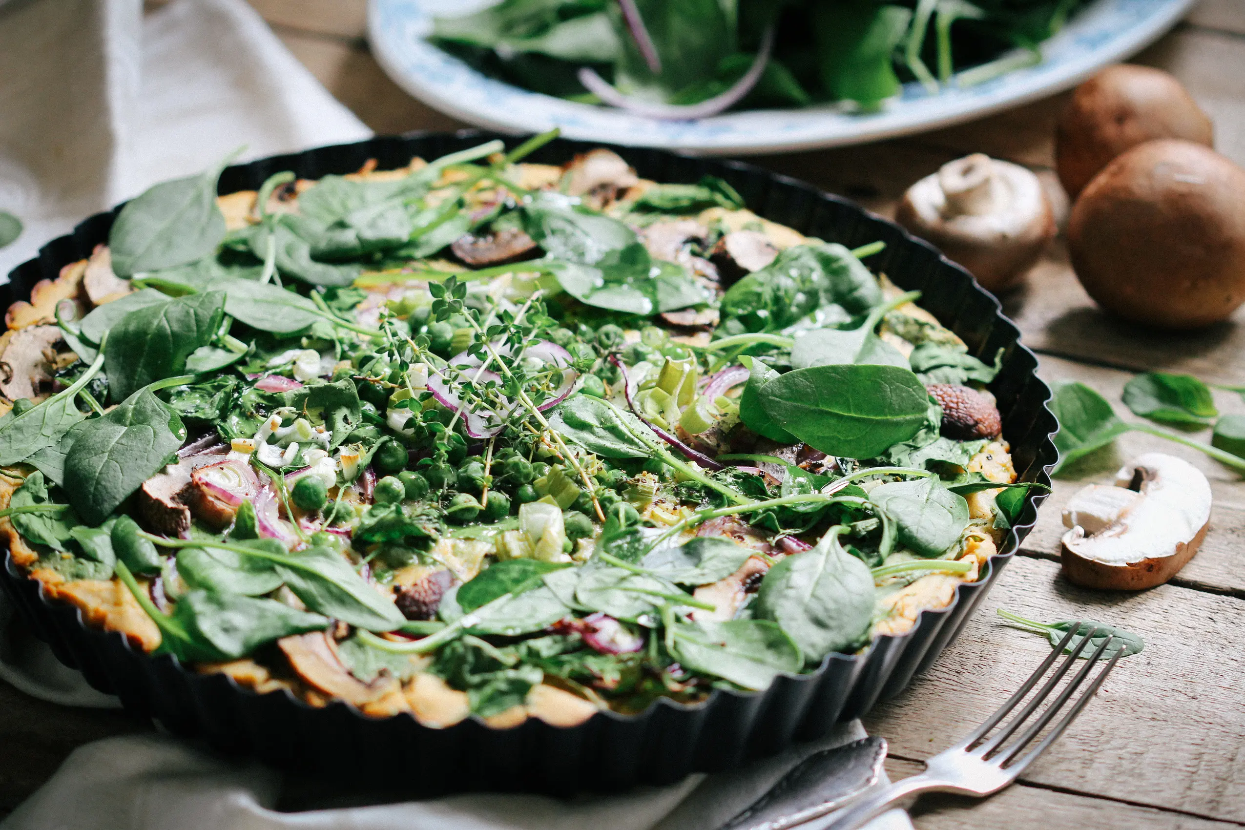 Zubereitung vegane Kichererbsenfrittata