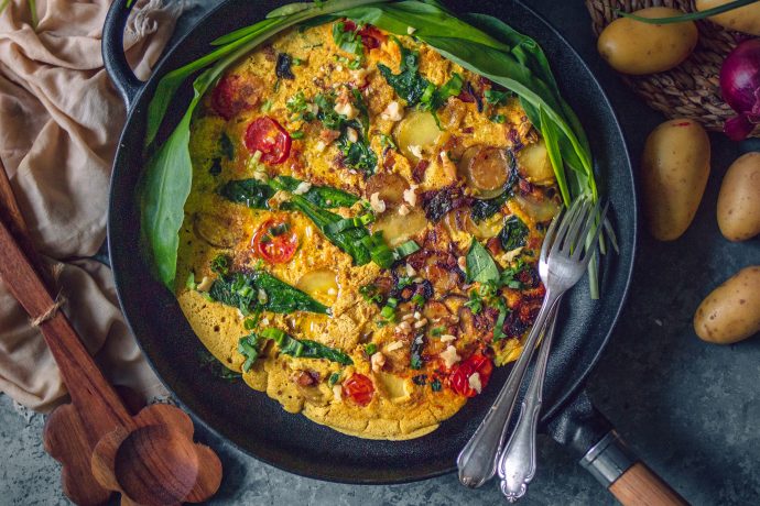 Vegane Bärlauch-Frittata