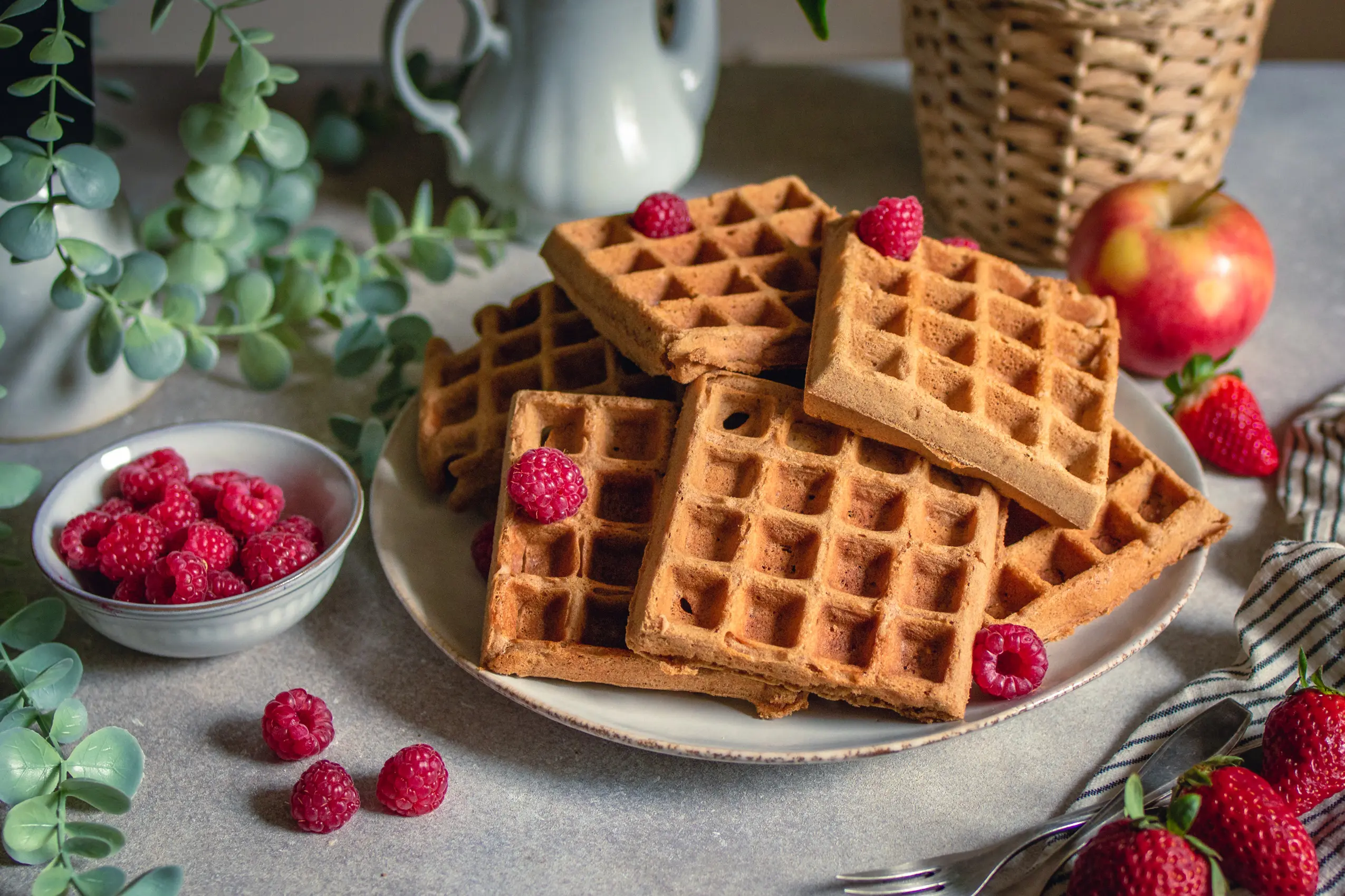 Vegane glutenfreie Waffeln
