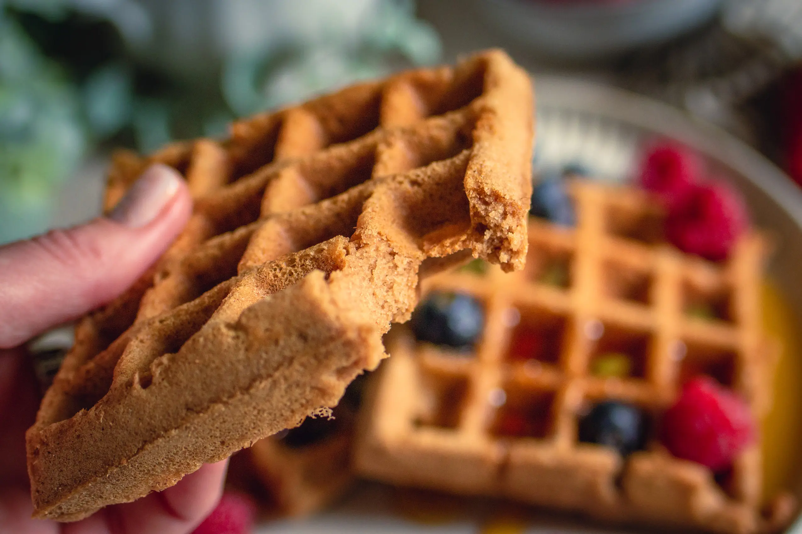 Vegane glutenfreie Waffeln