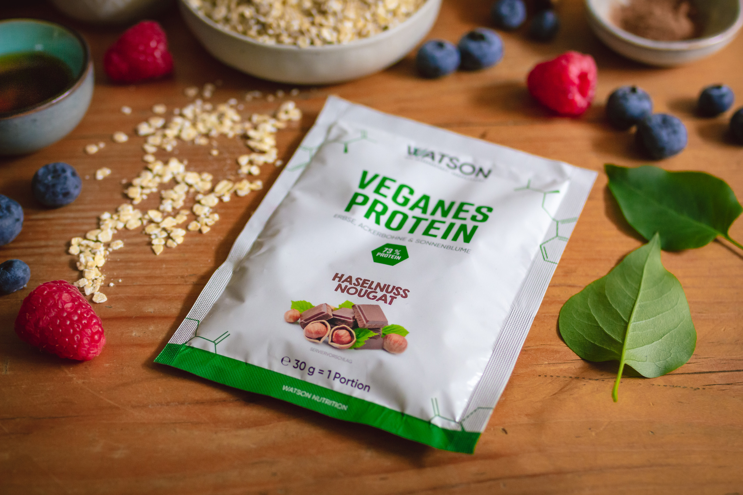 Veganes haselnuss-Nougat-Proteinpulver Watson Nutrition