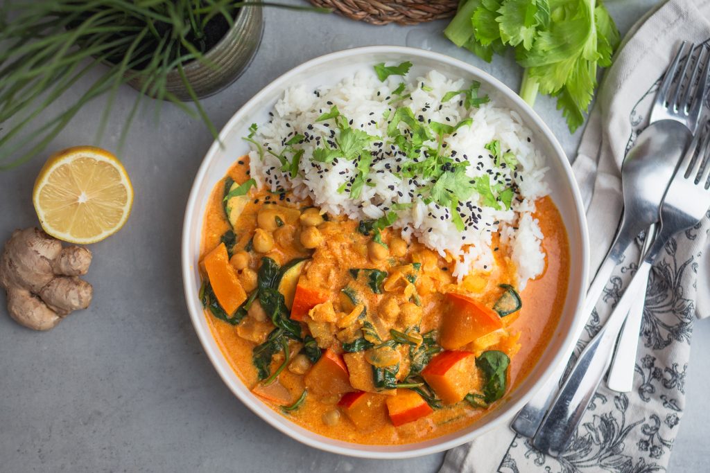 Veganes Kürbiscurry