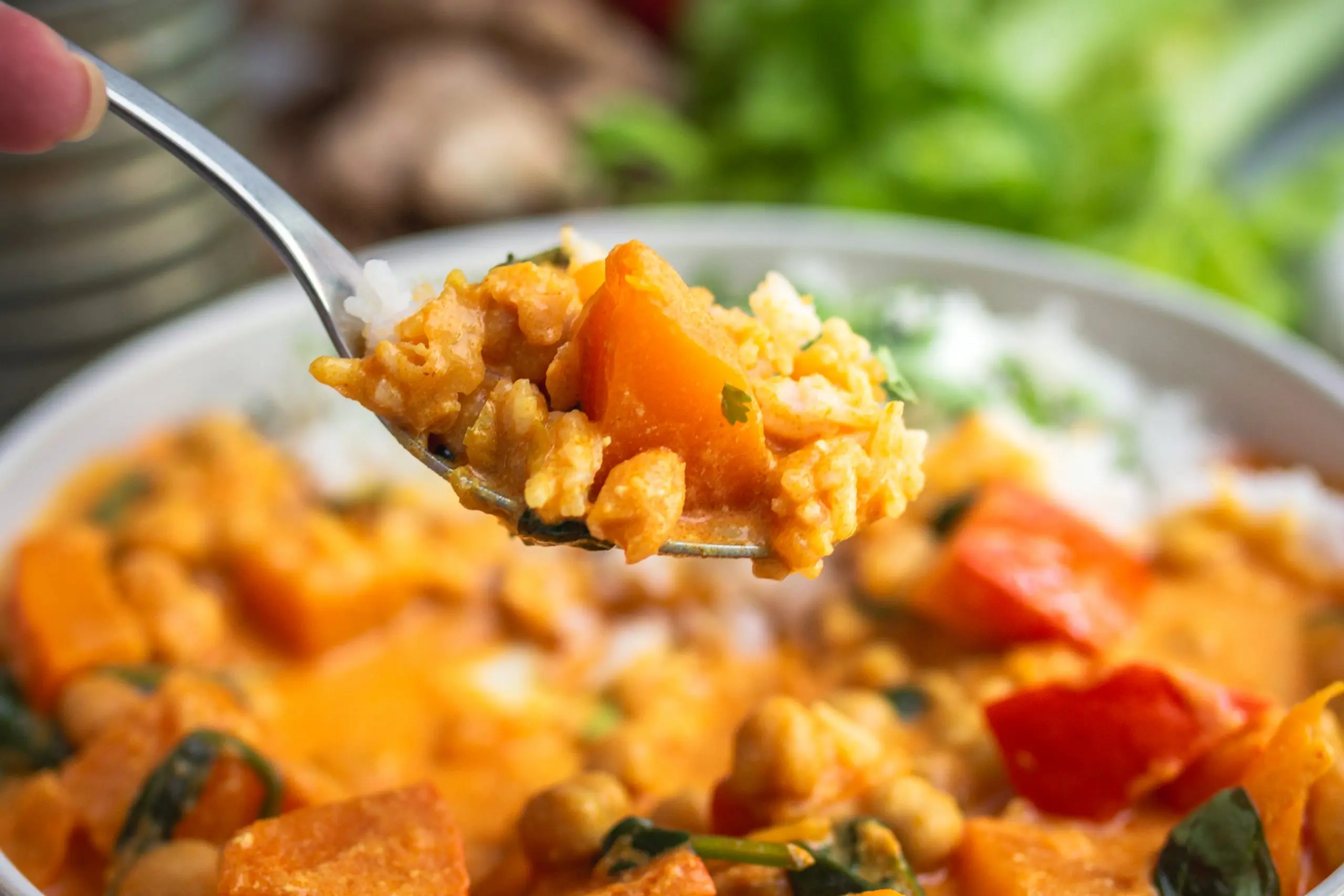 Veganes Kürbiscurry schnell und einfach zubereitet