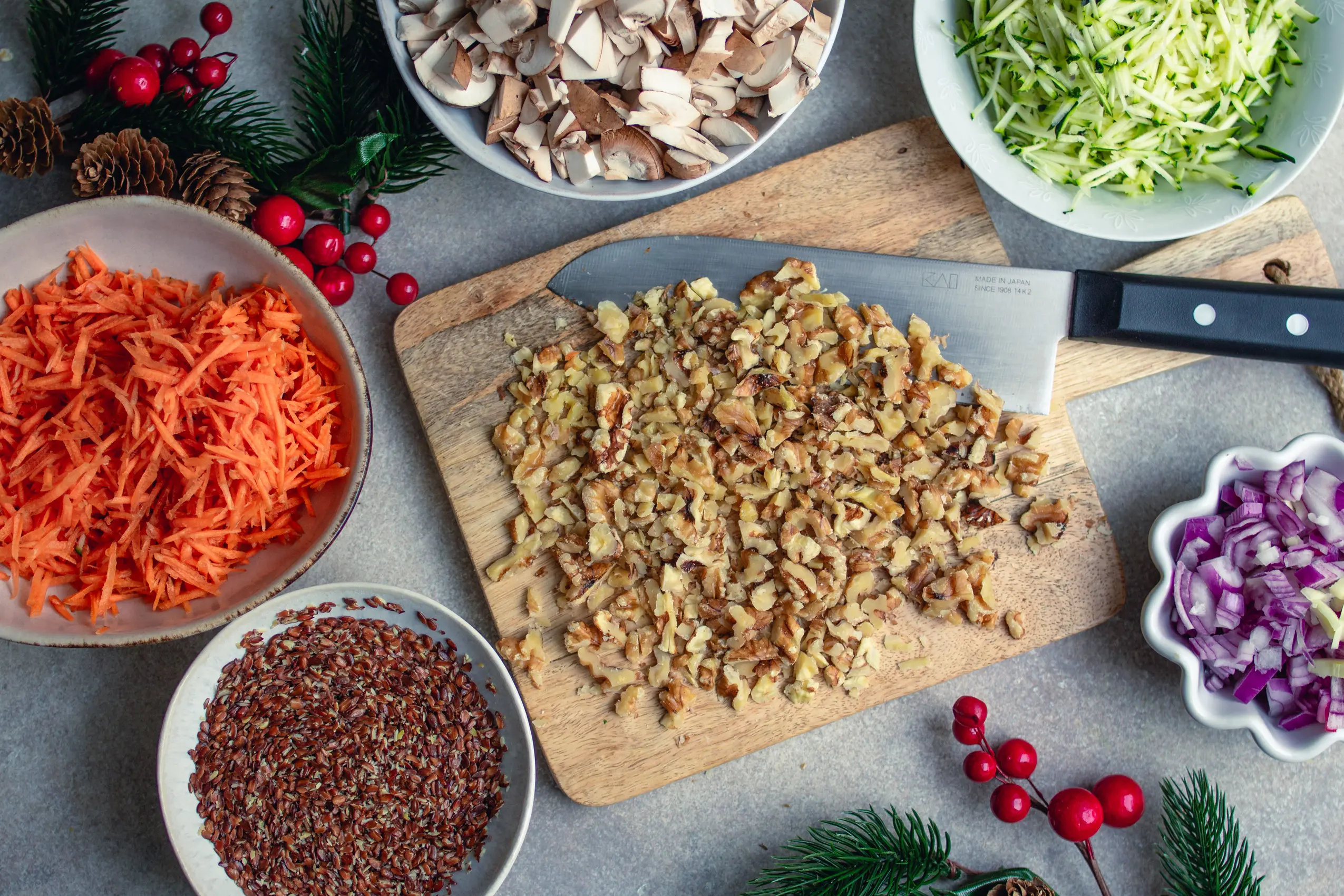 Zutaten veganer Lisenbraten - das perfekte vegane Weihnachtsessen