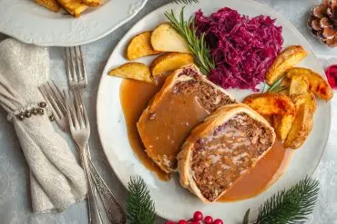 Veganer Linsenbraten im Blätterteig