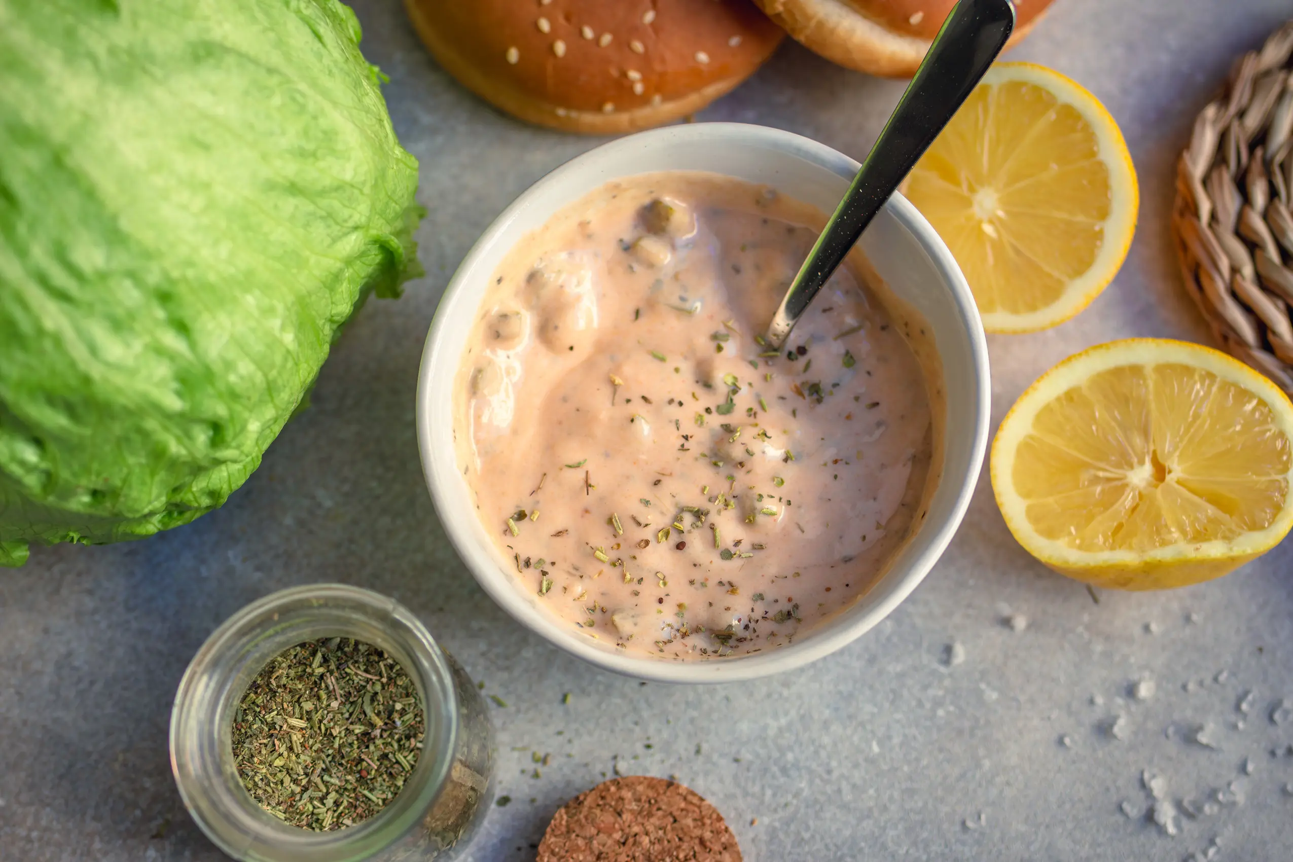 Schnelle, vegane Burgersoße
