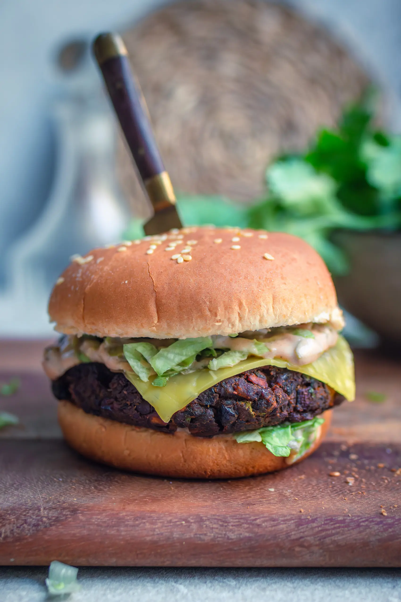Black Tempeh Burger vegan