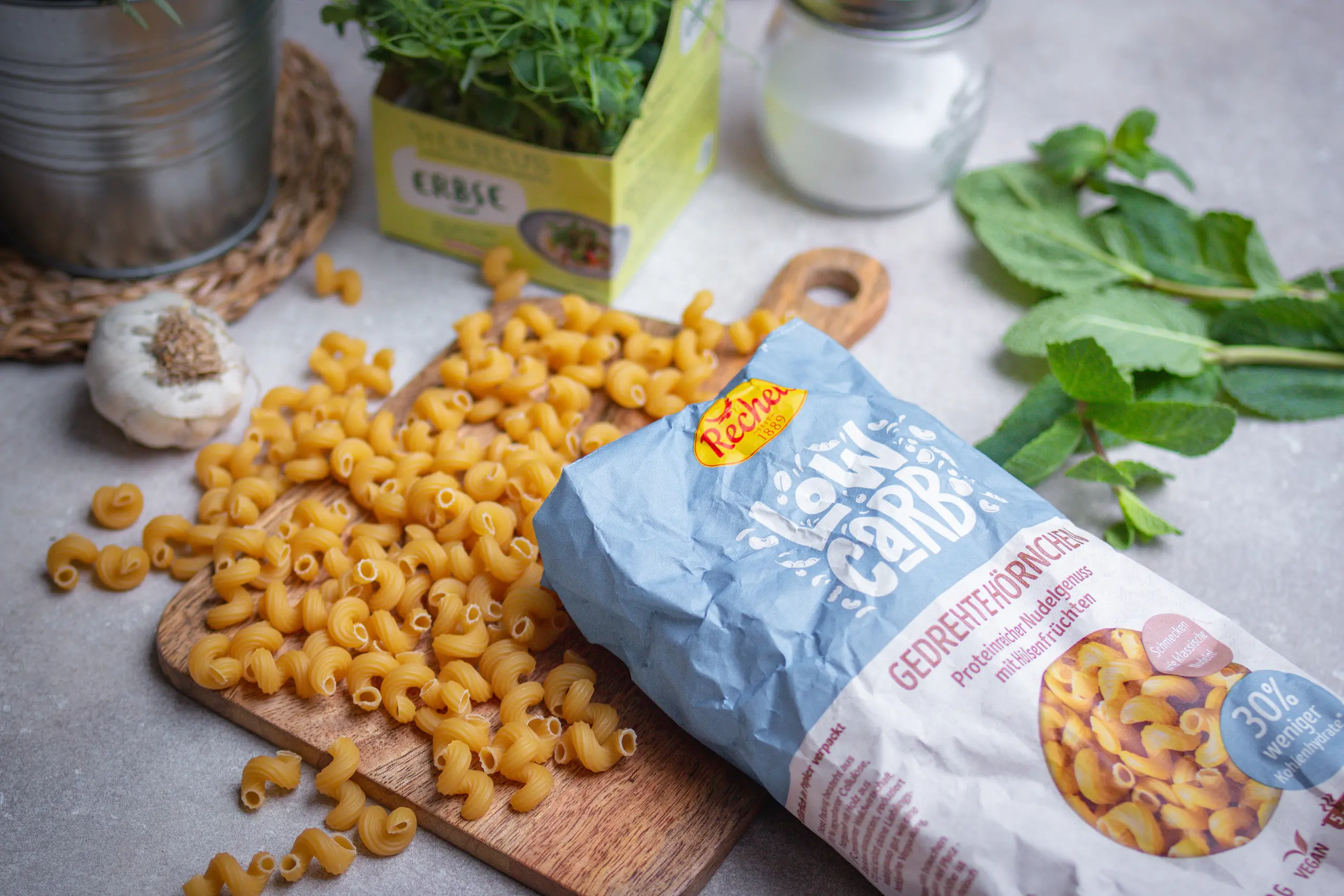 Vegane Dinkel-Kichererbsen-Pasta
