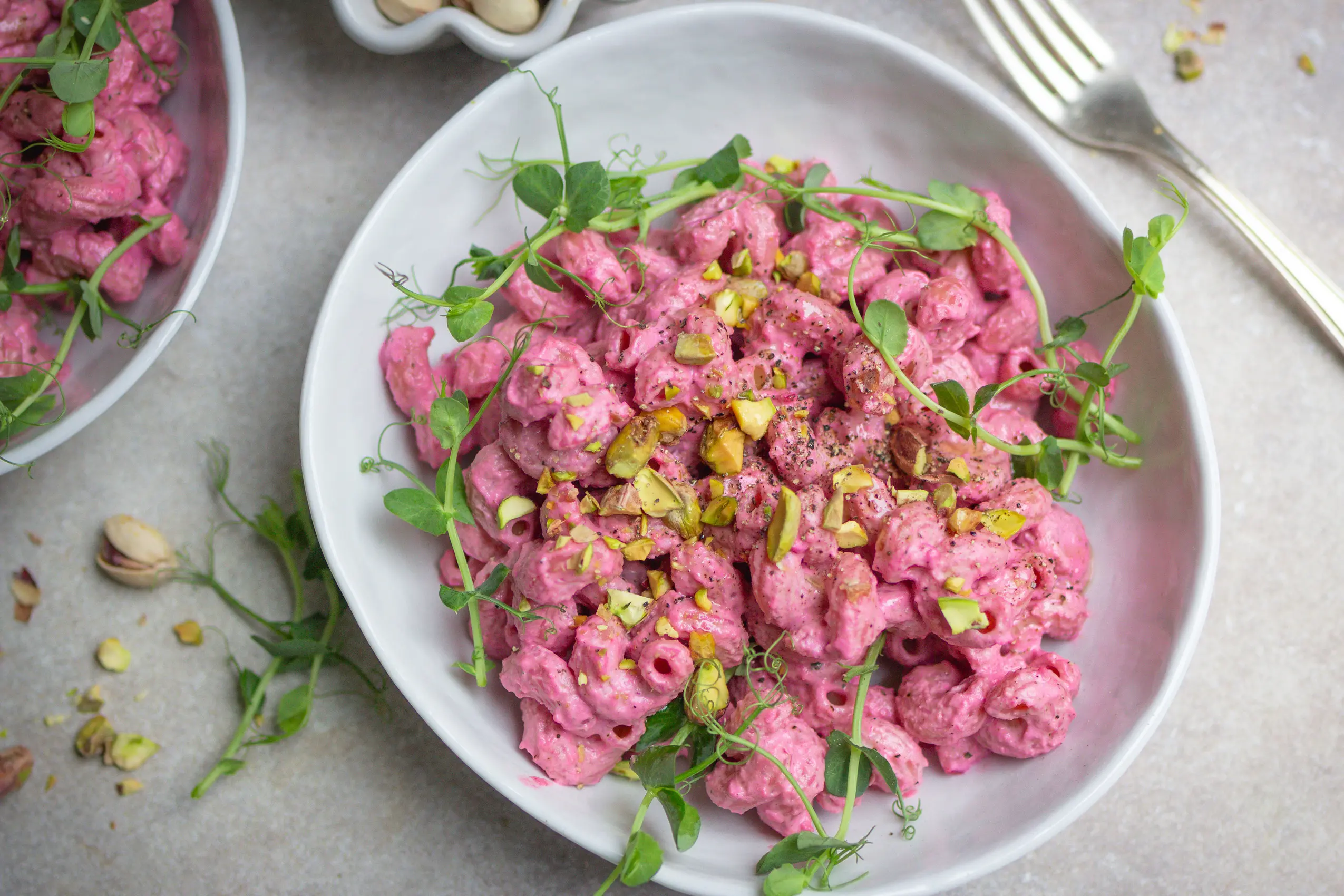 Rote Bete Pasta für Valentinstag - vegane Pasta