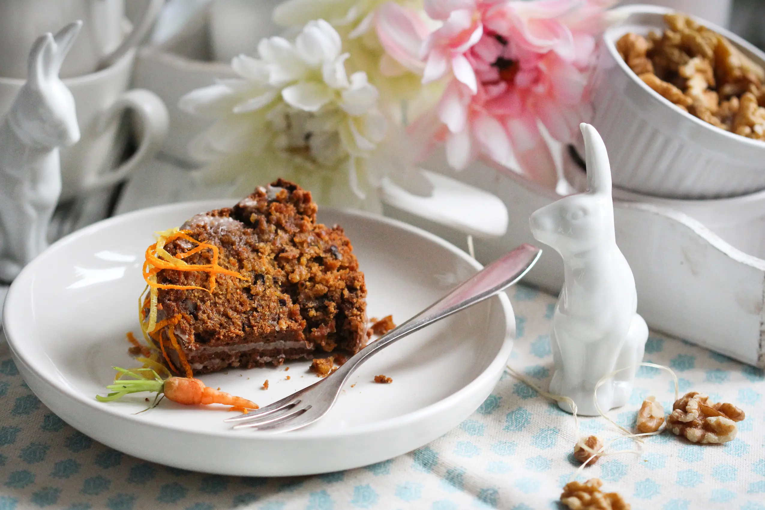 Quinoa-Rüblikuchen - veganer, glutenfreier karottenkuchen