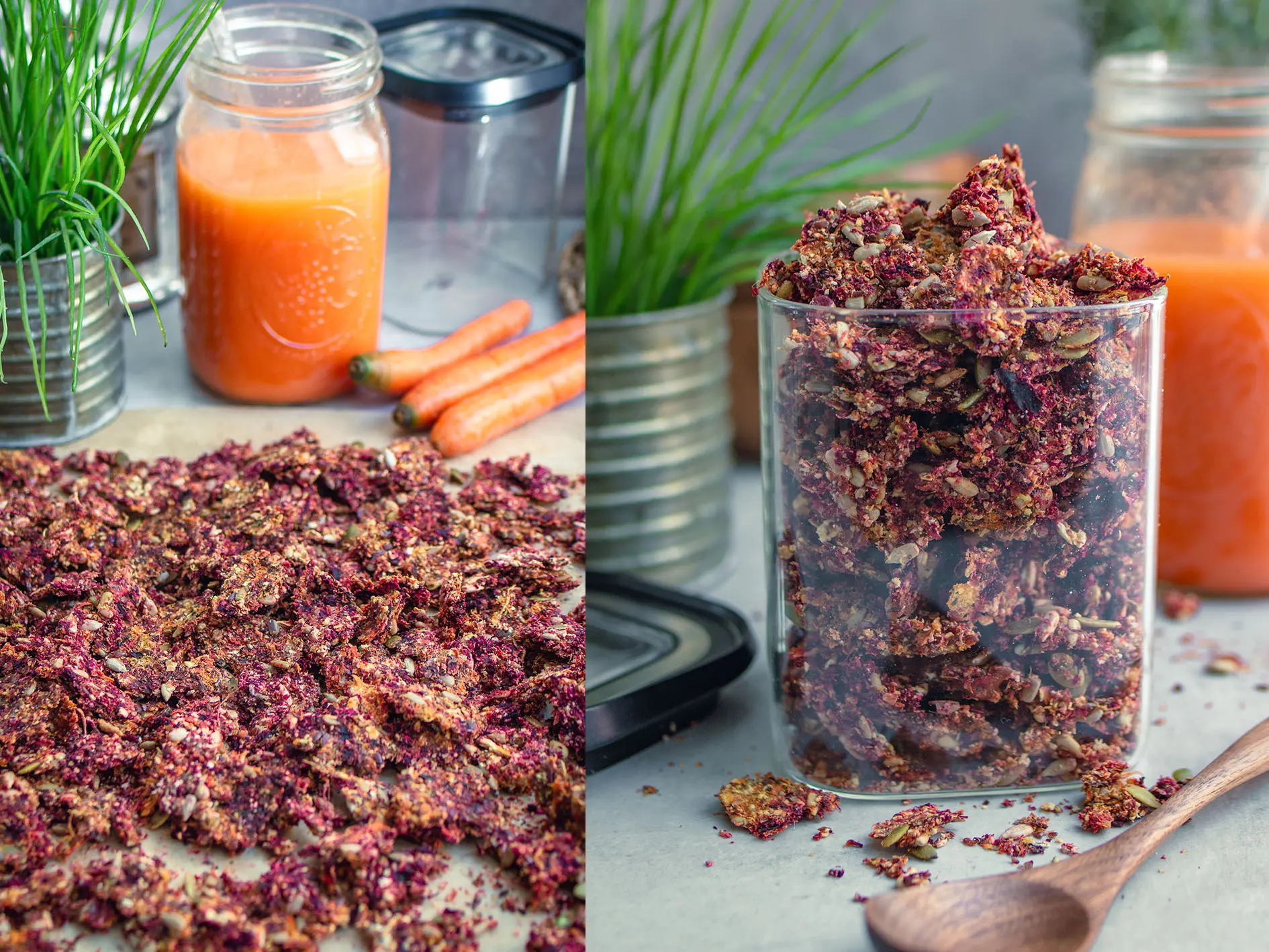 Knuspriges Granola aus Safttrestern