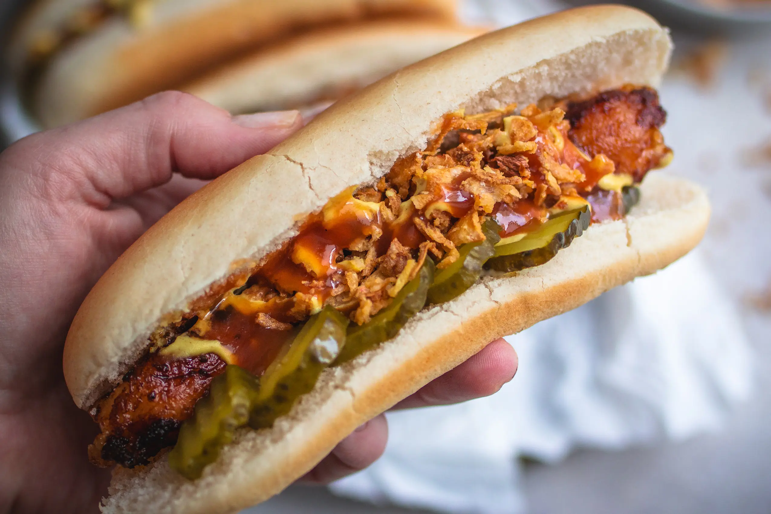 Veganer carrot Dog - veganer Hot Dog