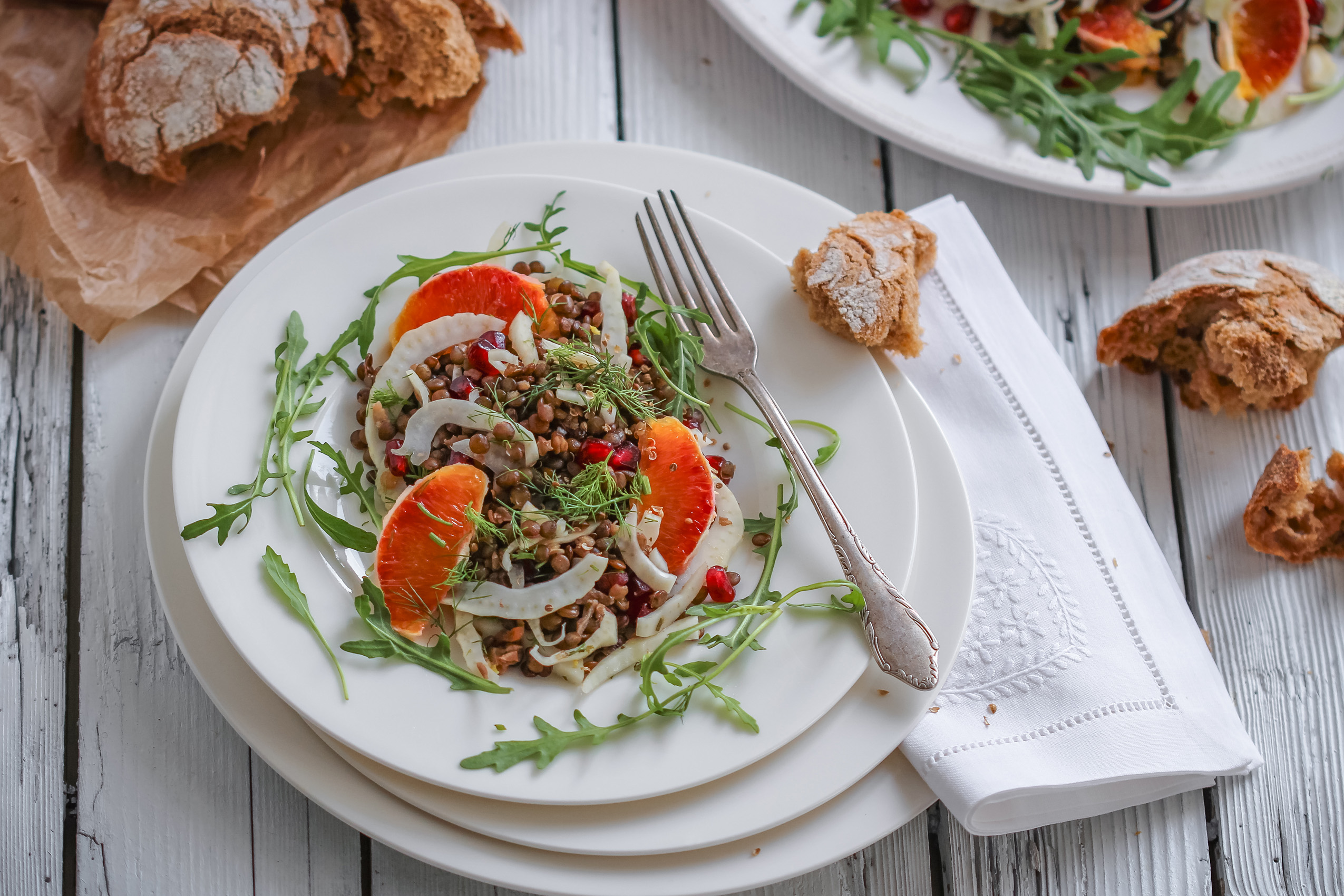 Fenchel-Berglinsensalat