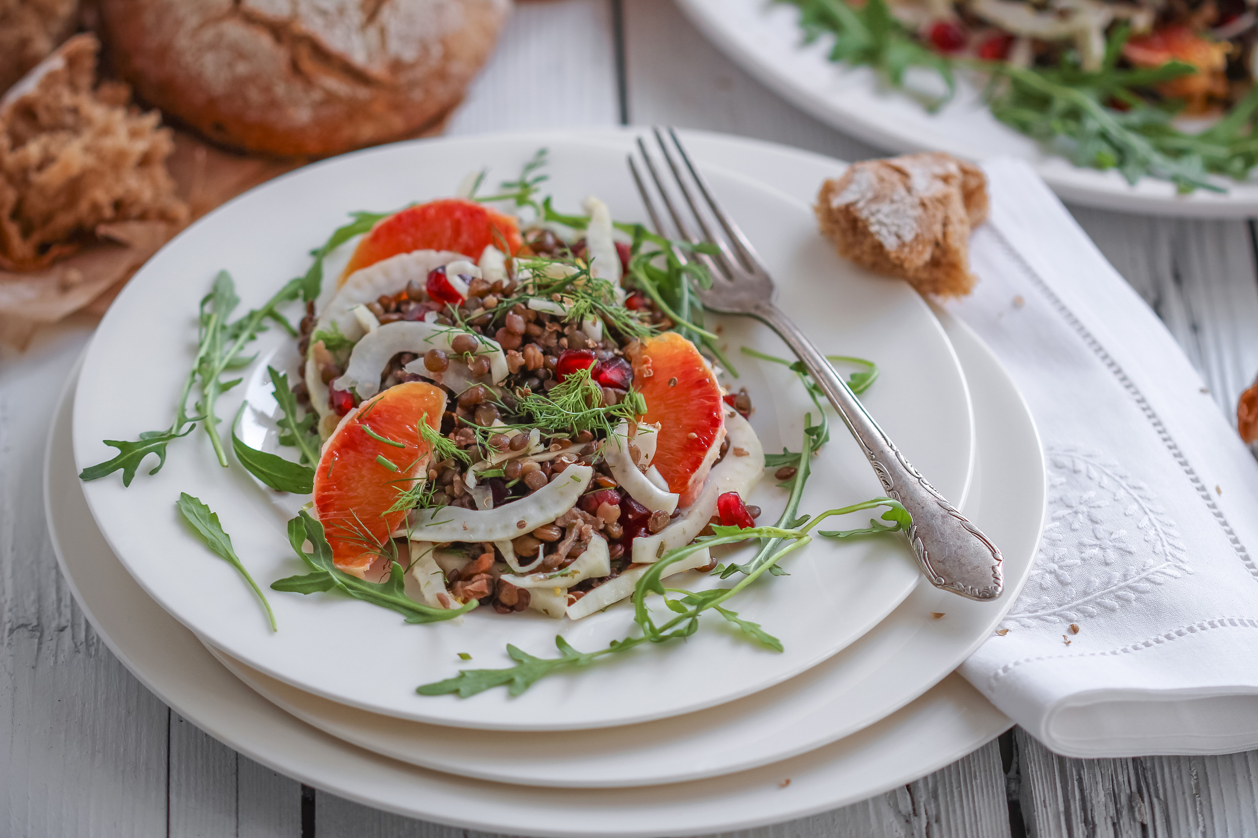 Fenchel-Berglinsensalat