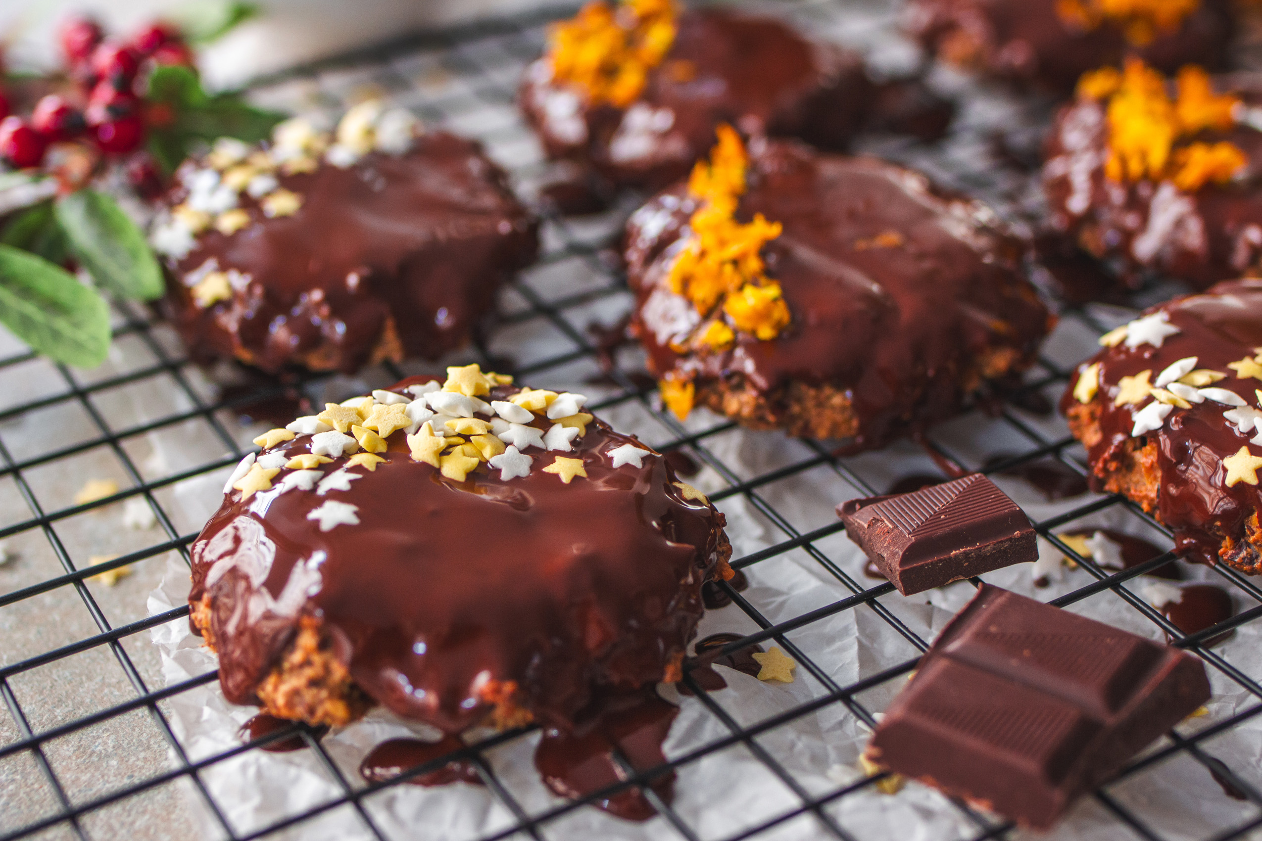 Orangen-Schoko-Lebkuchen - vegan und glutenfrei backen