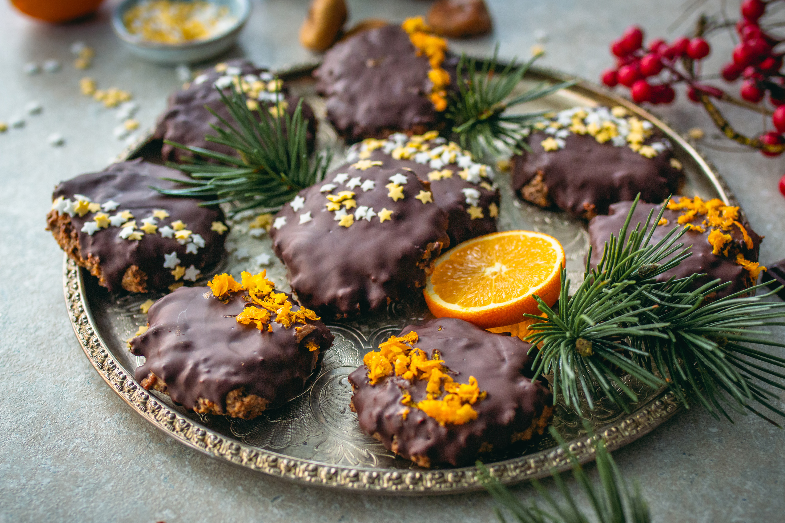 Orangen-Schoko-Lebkuchen - vegan und glutenfrei backen