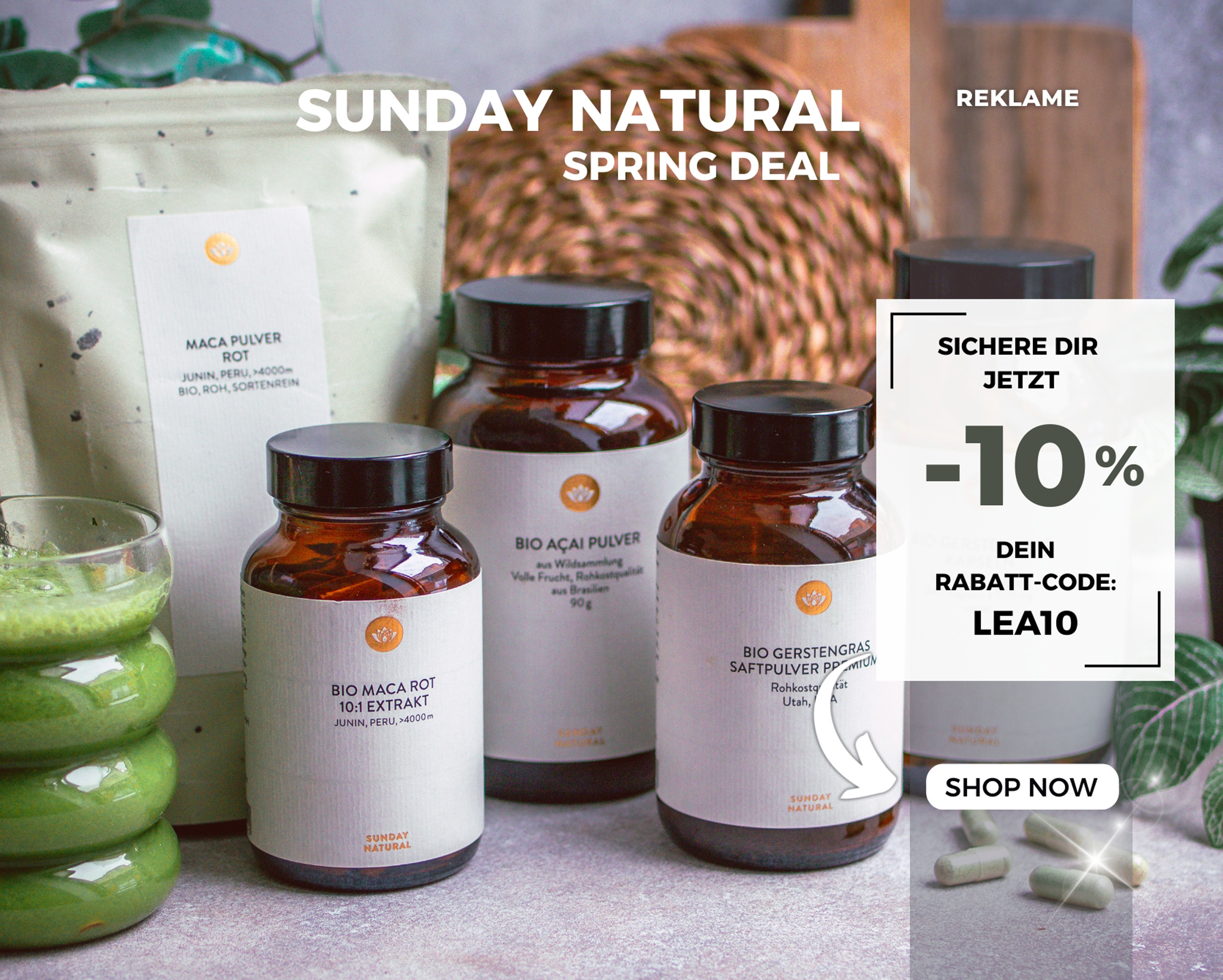 Rabattcode Sunday Natural Supplements