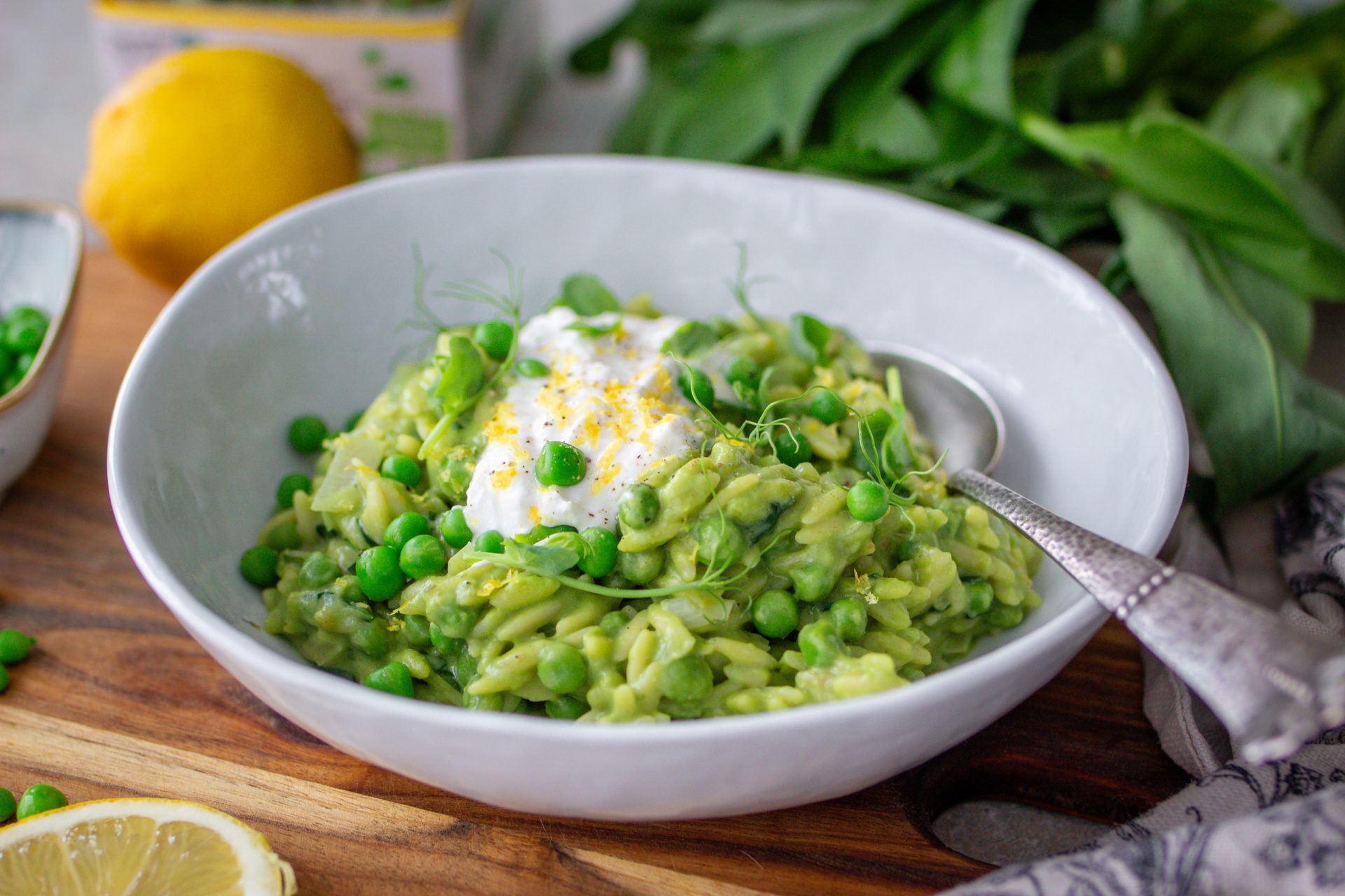Cremiger Bärlauch-Orzo • veggies | vegan