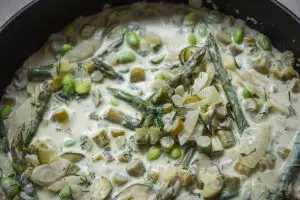 Rezept für grüne Spargelpasta