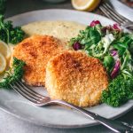 Veganes Sellerieschnitzel mit Kartoffelpüree