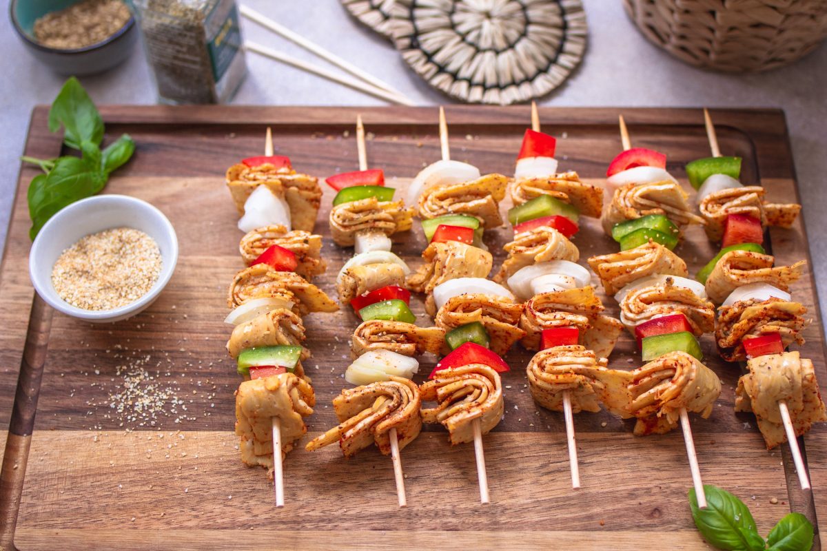 Tempeh-Grillspieße - veganes Barbecue