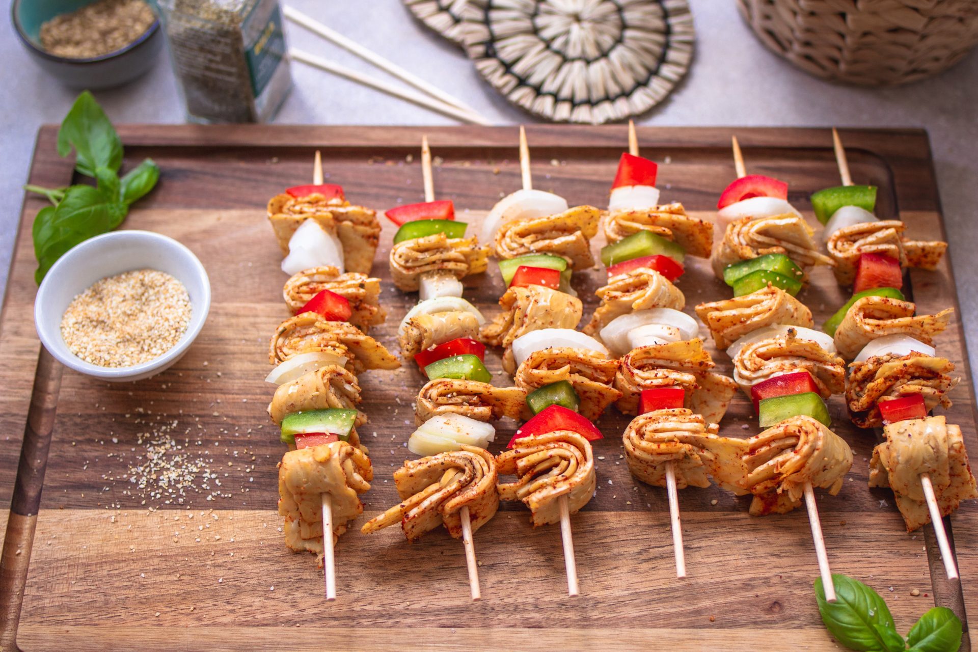 Tempeh-Grillspieße - veganes Barbecue