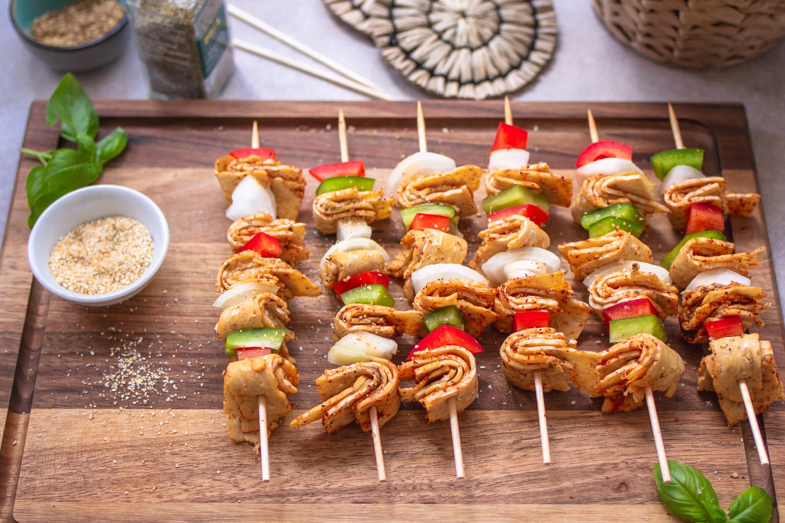 Tempeh-Grillspieße - veganes Barbecue