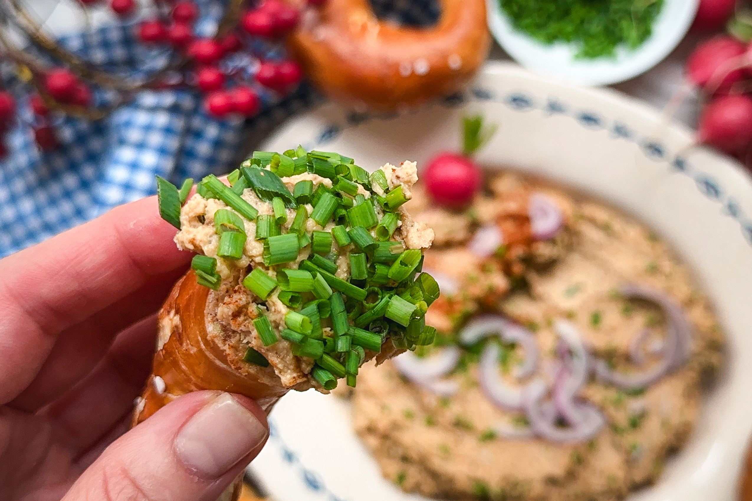 Rein pflanzlicher Obazda - veganes Rezept für Biergartenkäse