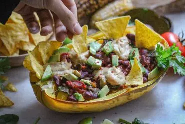 Spaghettikürbis mexikanische Art vegan zubereiten