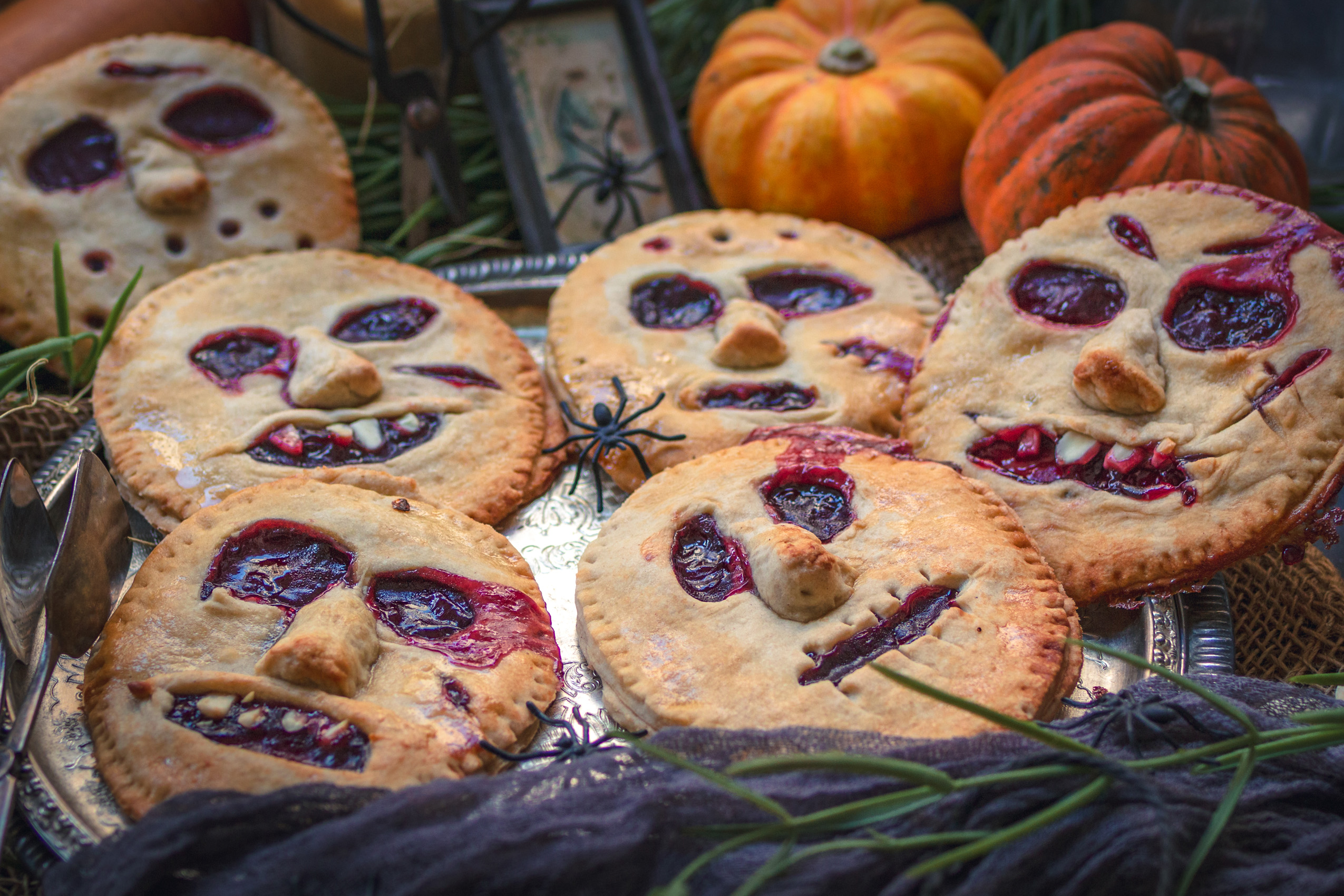 Vegane Halloween-Kirschtaschen