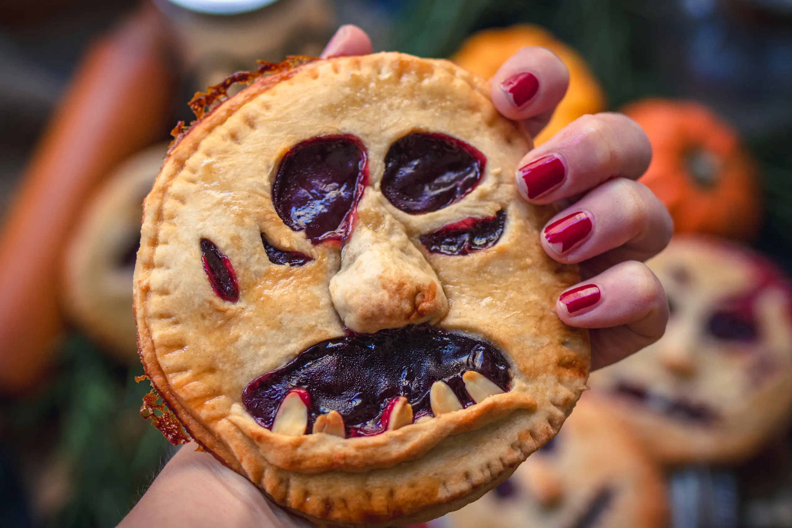Vegane Halloween-Kirschtaschen