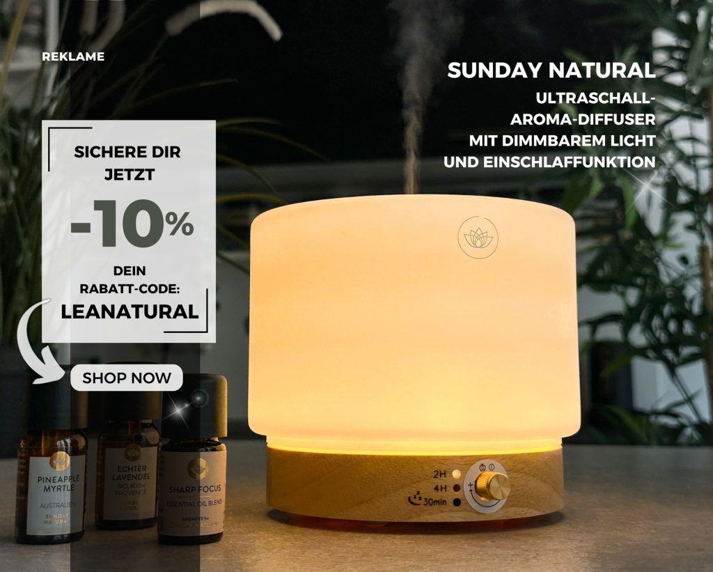 Aroma-Diffusor von Sunday Natural mit 10% Rabatt, Code_Leanatural