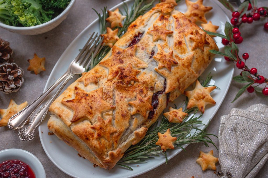 Veganer Weihnachtsbraten im Blätterteig - Tempeh Wellington