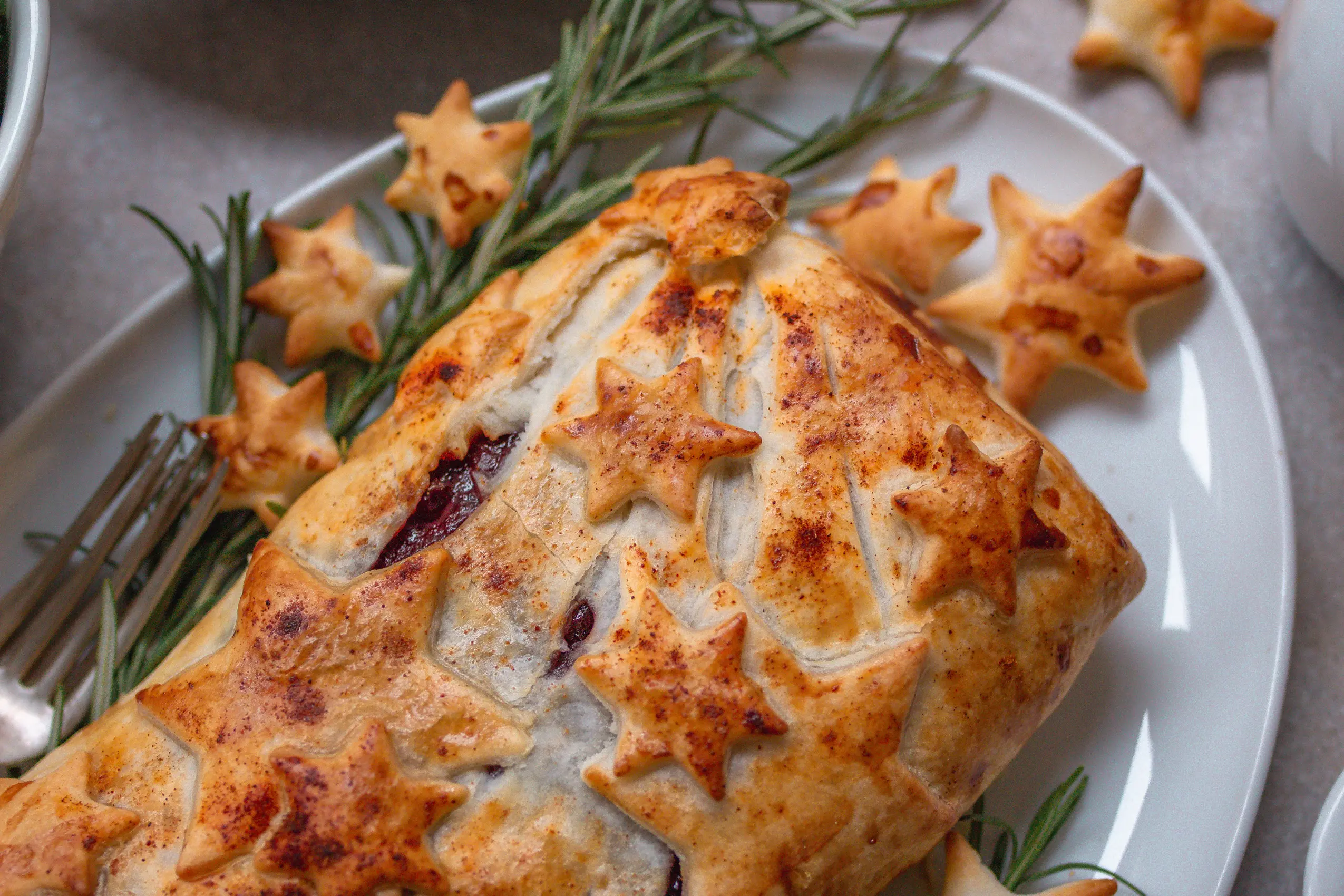 Veganer Weihnachtsbraten im Blätterteig - Tempeh Wellington