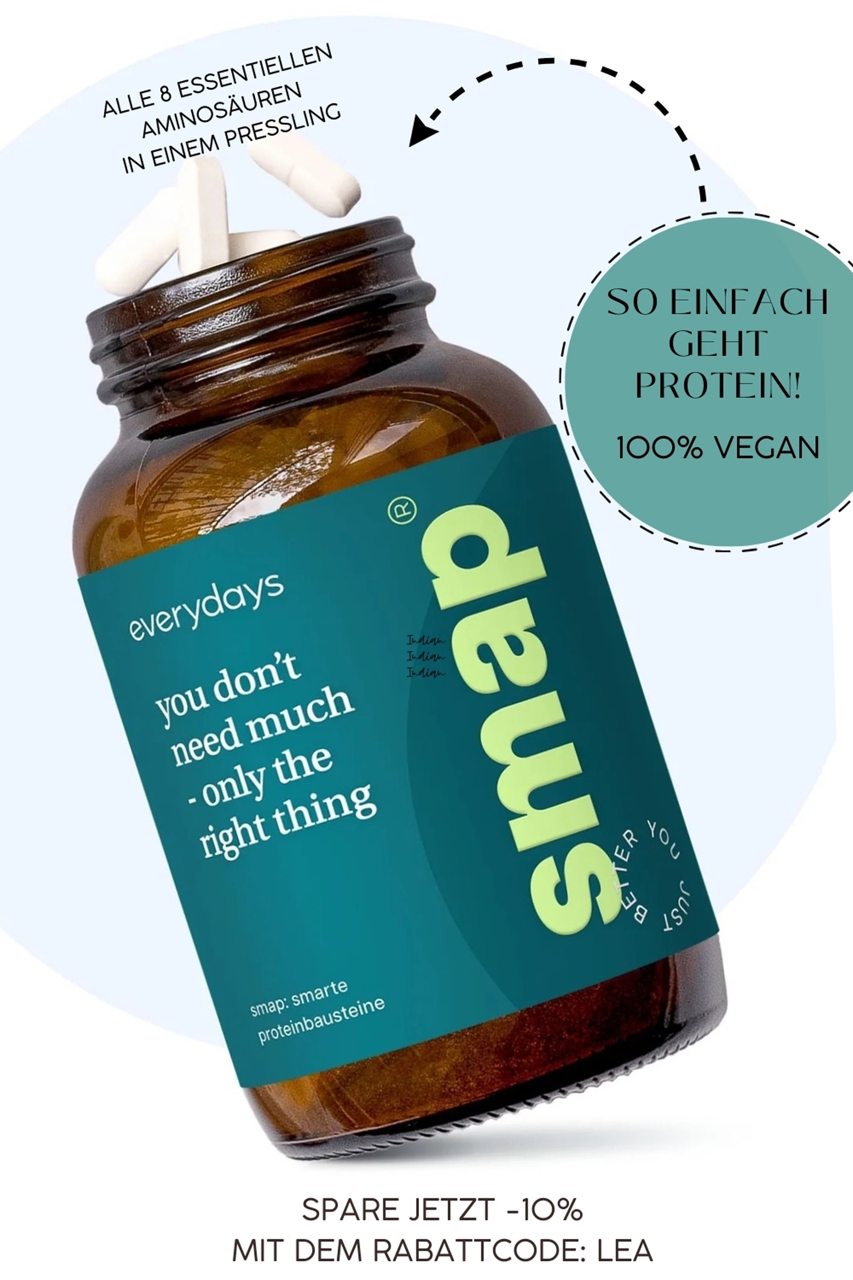 SMAP - kriastaline Aminosäuren in einem Pressling. Rabattcode