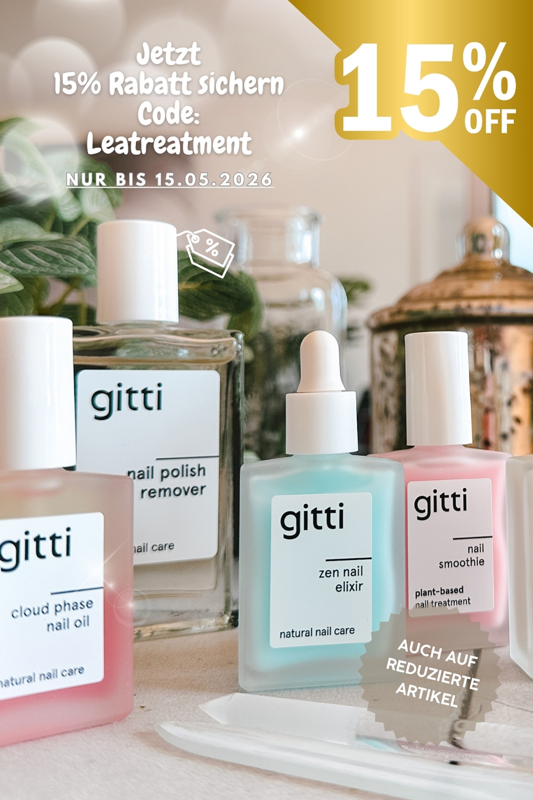 gitti Nagellack Treatments Packshot 15% Rabattaktion