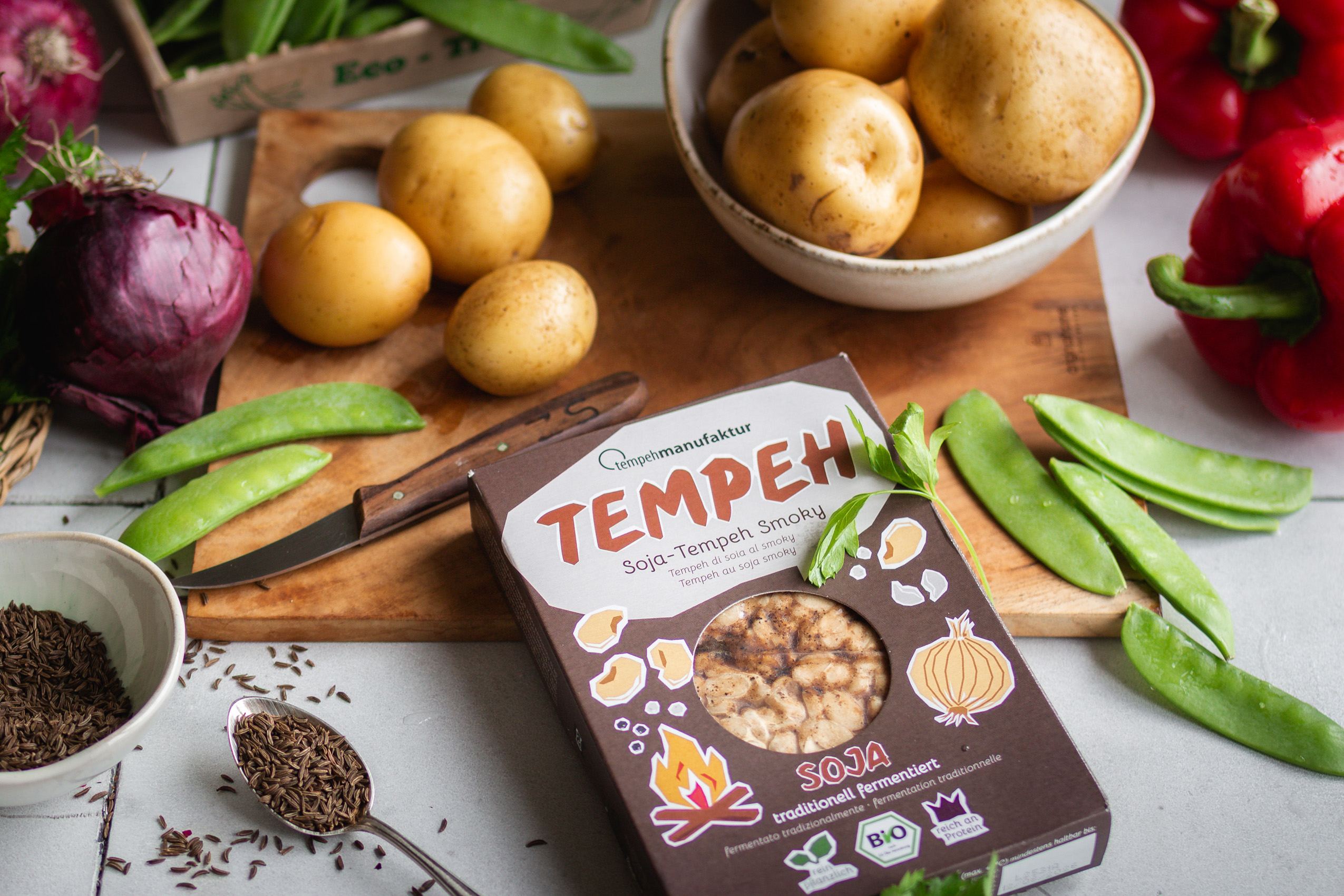 Der neue Smoky Tempeh der Tempehmanufaktur Packshot