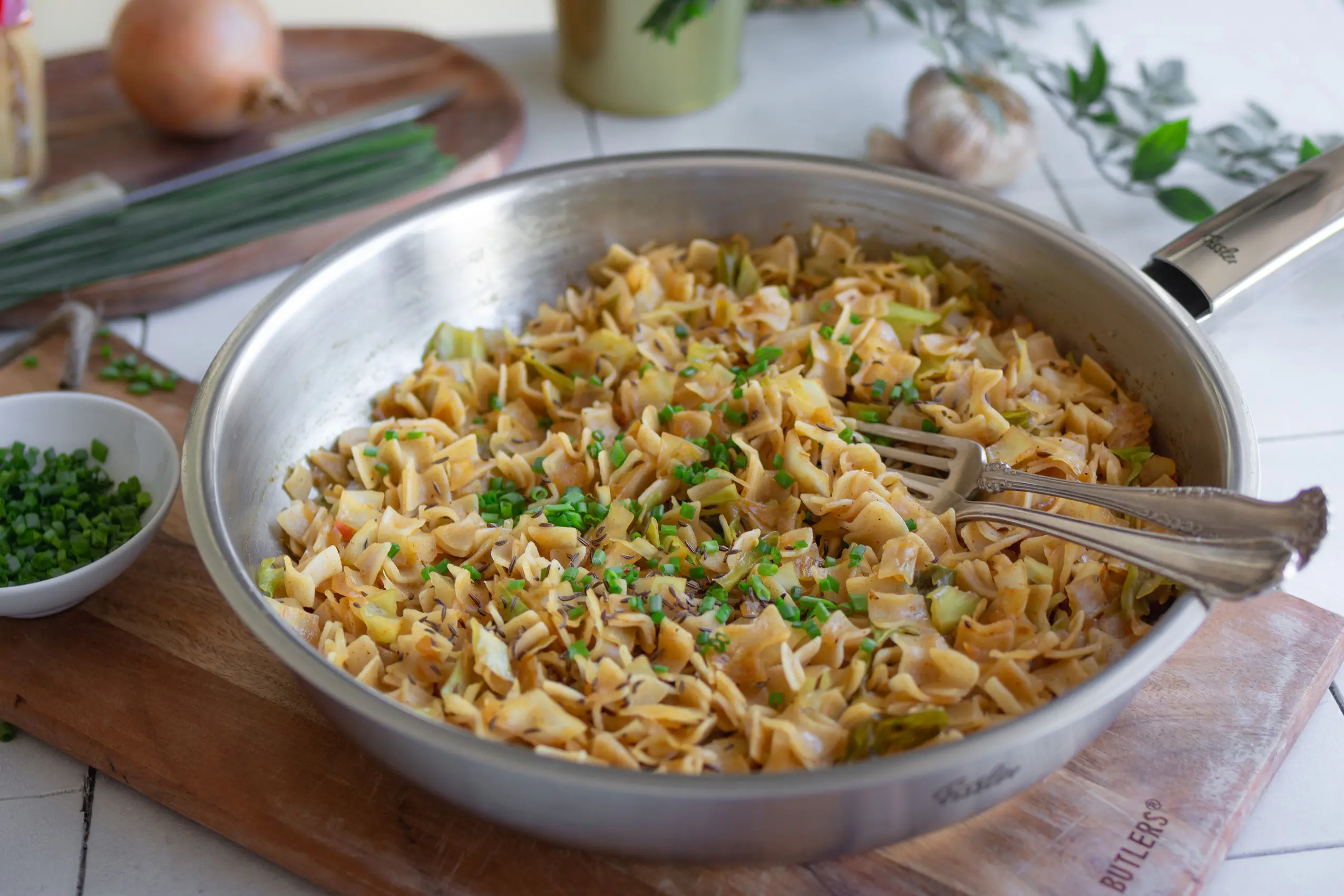 Vegane Krautfleckerl - einfaches Rezept