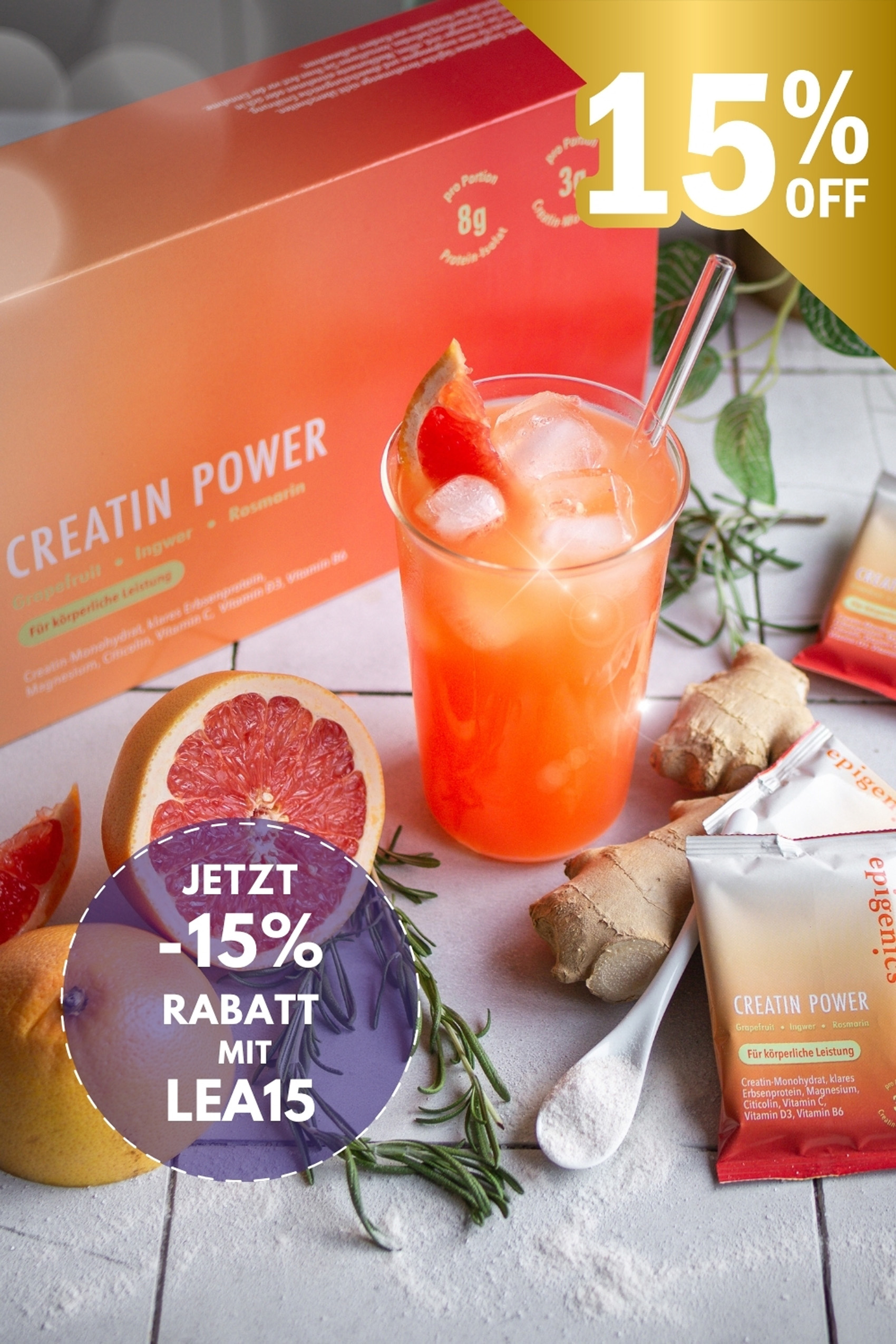 Creatin-Drink von epigenics mit exklusivem Rabatt